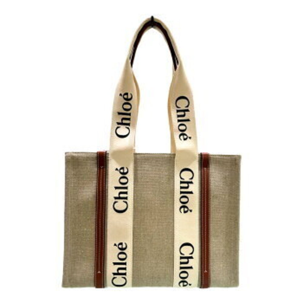 Chloe Tote Bag Canvas Beige - Picture 2 of 8